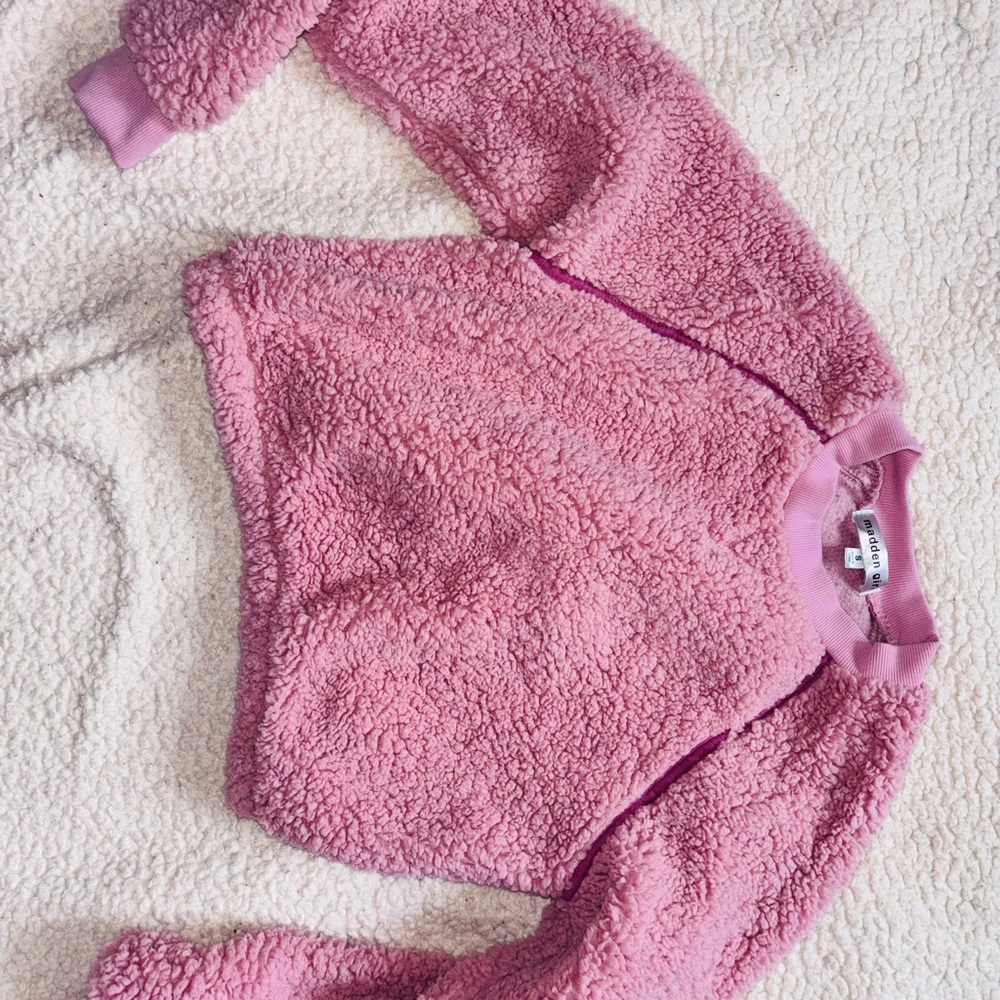 Cozy Pink Sherpa Sweatshirt